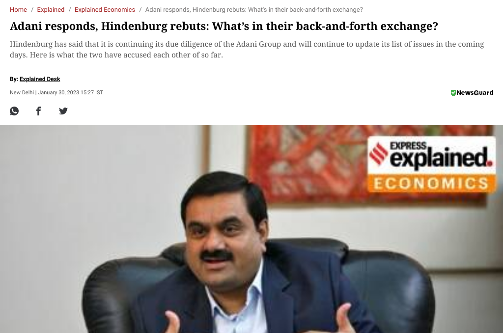 Adani Group Rebuttal of Hindenburg Research Report Assailed as “Obfuscated by Nationalism