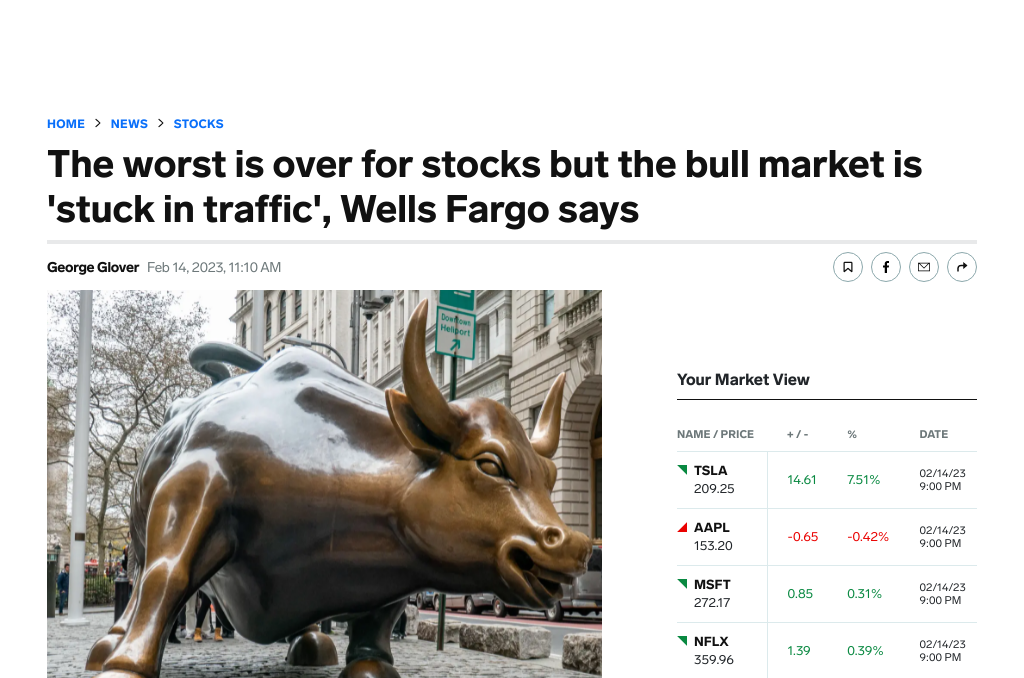 Wells Fargo: Bear Market Over, Stocks & Crypto Markets Gain Confidence
