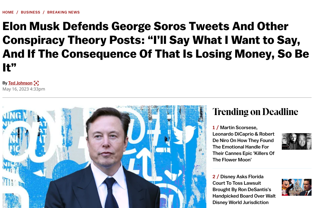 Elon Musk’s Attack on George Soros Sparks Controversy and Accusations of Anti-Semitism on Twitter