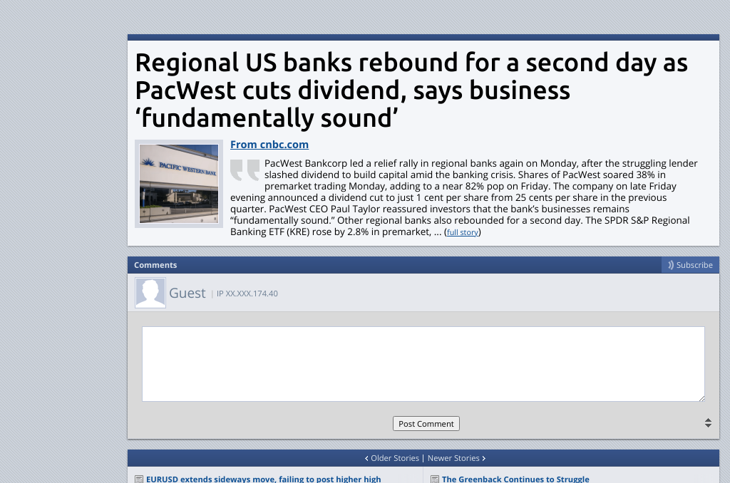 PacWest Bancorp Shares Surge by 19% After Dividend Cut