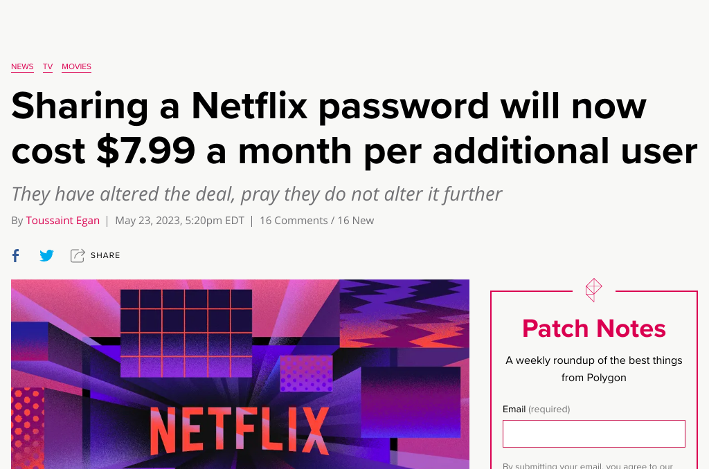 Netflix Implements Paid Password Sharing Initiative in the US and Warns UK Telecoms Companies of Backlash