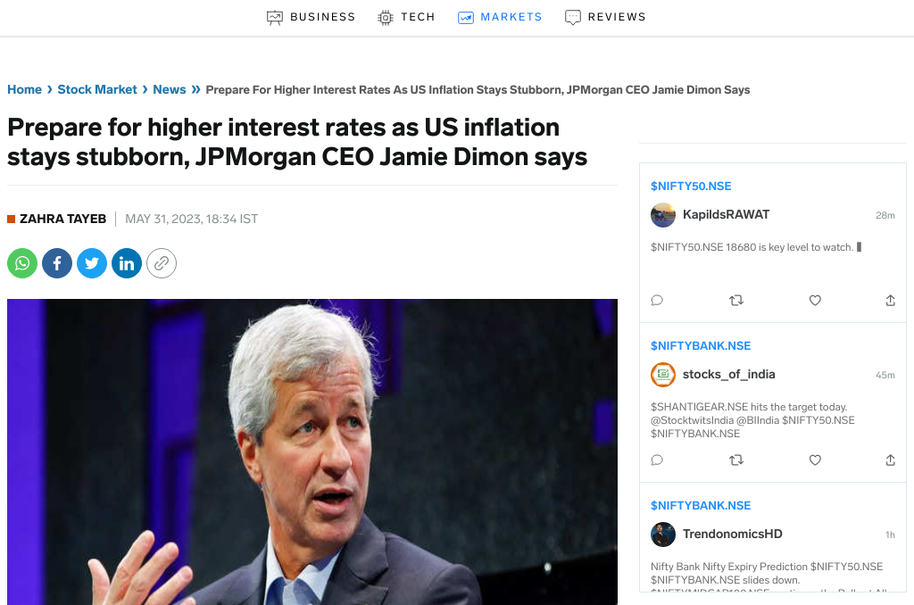 JPMorgan CEO Jamie Dimon Urges Federal Reserve to Pause Interest Rate Hikes