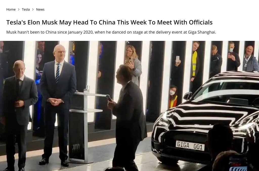 Elon Musk Visits China to Strengthen Partnerships and Explore Expansion Plans